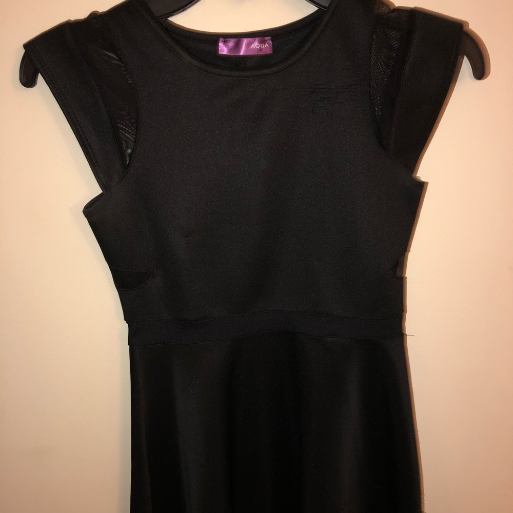 Aqua- Black Dress